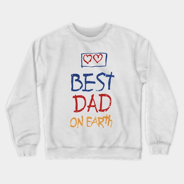 80S Best Dad On Earth Father'S Day Crewneck Sweatshirt by RASRAP